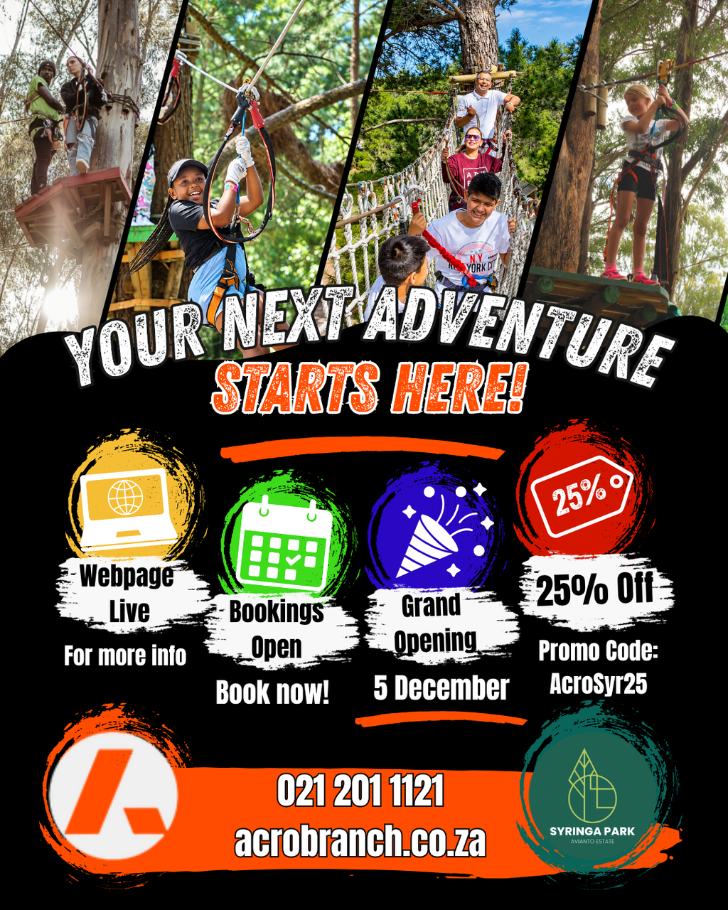 Acrobranch treetop adventure at Syringa Park
