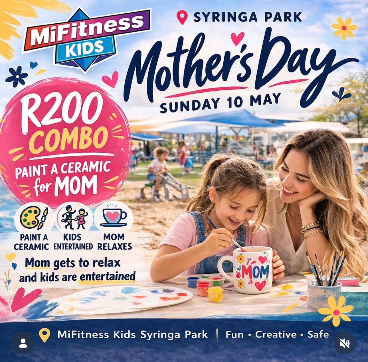 Make this Mother’s Day fun, creative, and stress free for the whole family at Syringa Park.