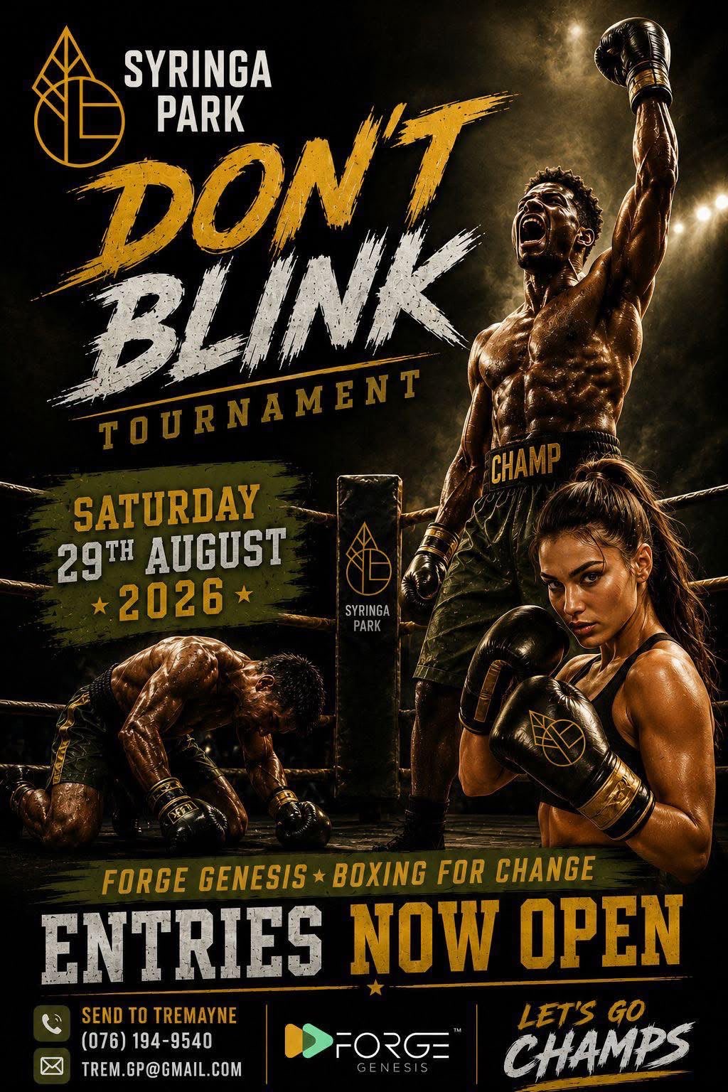 Boxing for a Change - Don’t Blink Tournament