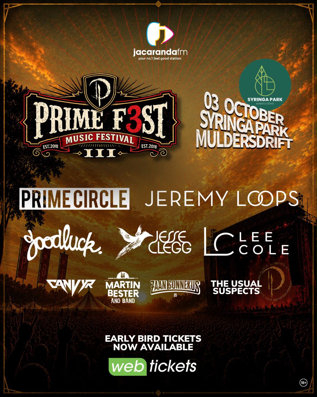 Get ready for an unforgettable day of world class live music at Prime Fest III!